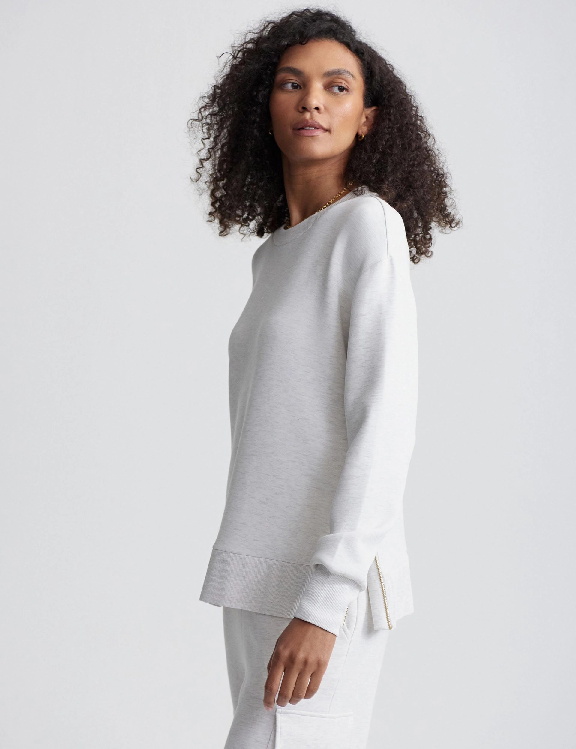 Gabriella Sweat - Ivory Marl Lightweight insulation