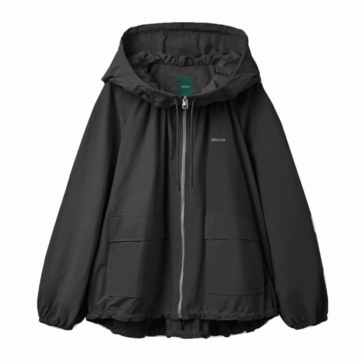 Afield Out River Oversized Windbreaker 'Black' Athletic Hoodie
