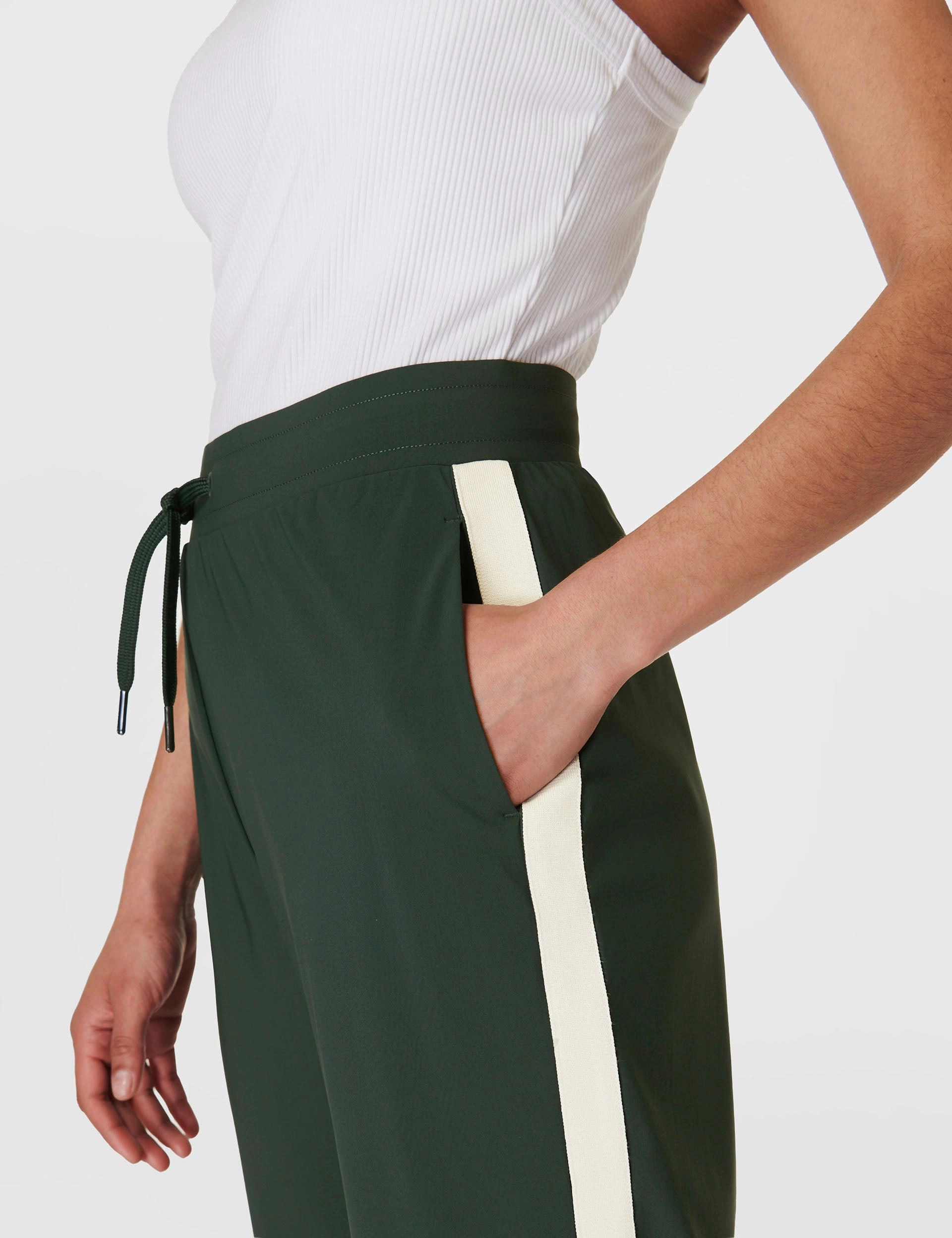 Explorer Side Stripe Trouser - Trek Green FlexibleFit HighCollared Design
