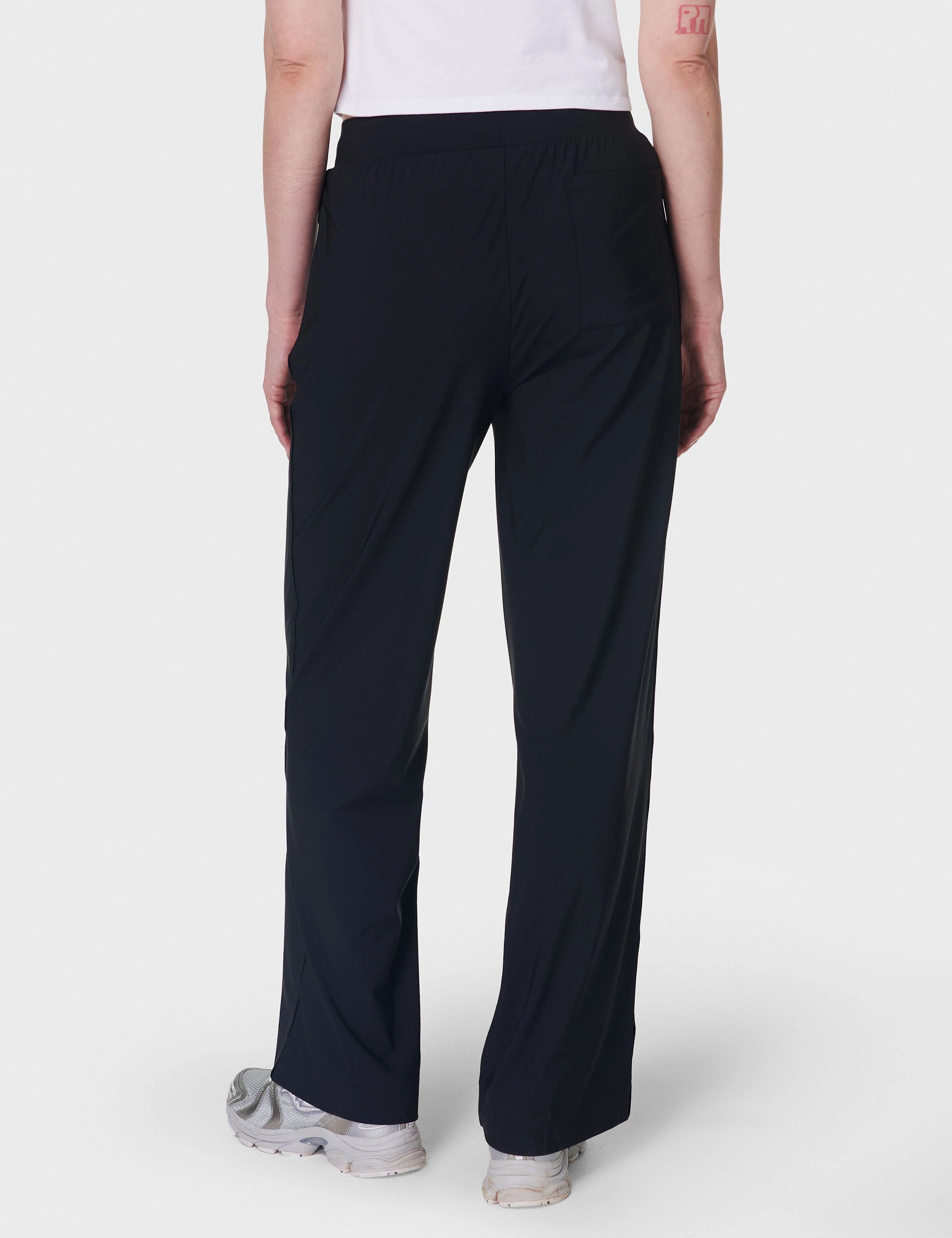 Explorer Wide Leg Trouser - Black TensionAdjustedWaistband World Glow