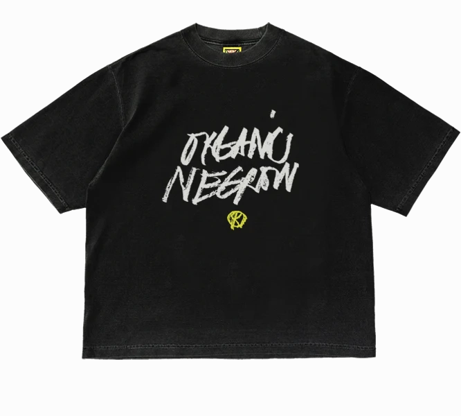 The Fruit Mkt Organic Negro T-shirt 'Black Neon' Soft Socks Silver Glow