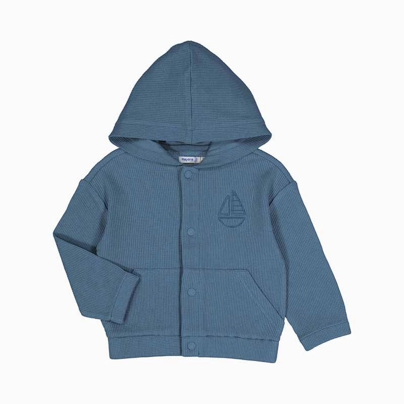 Stretchable kids' wear Trendy Mayoral Hoodie - Capri Blue