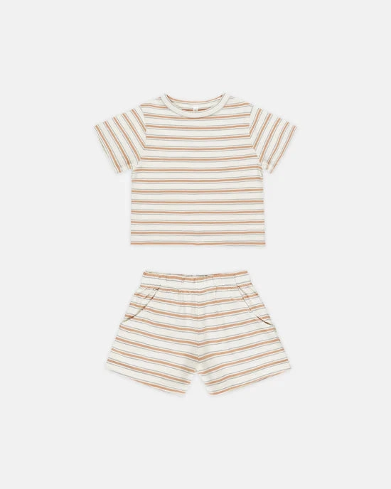 Water resistant kids' apparel High school kids' wear Rylee & Cru Play Set - Grapefruit Stripe