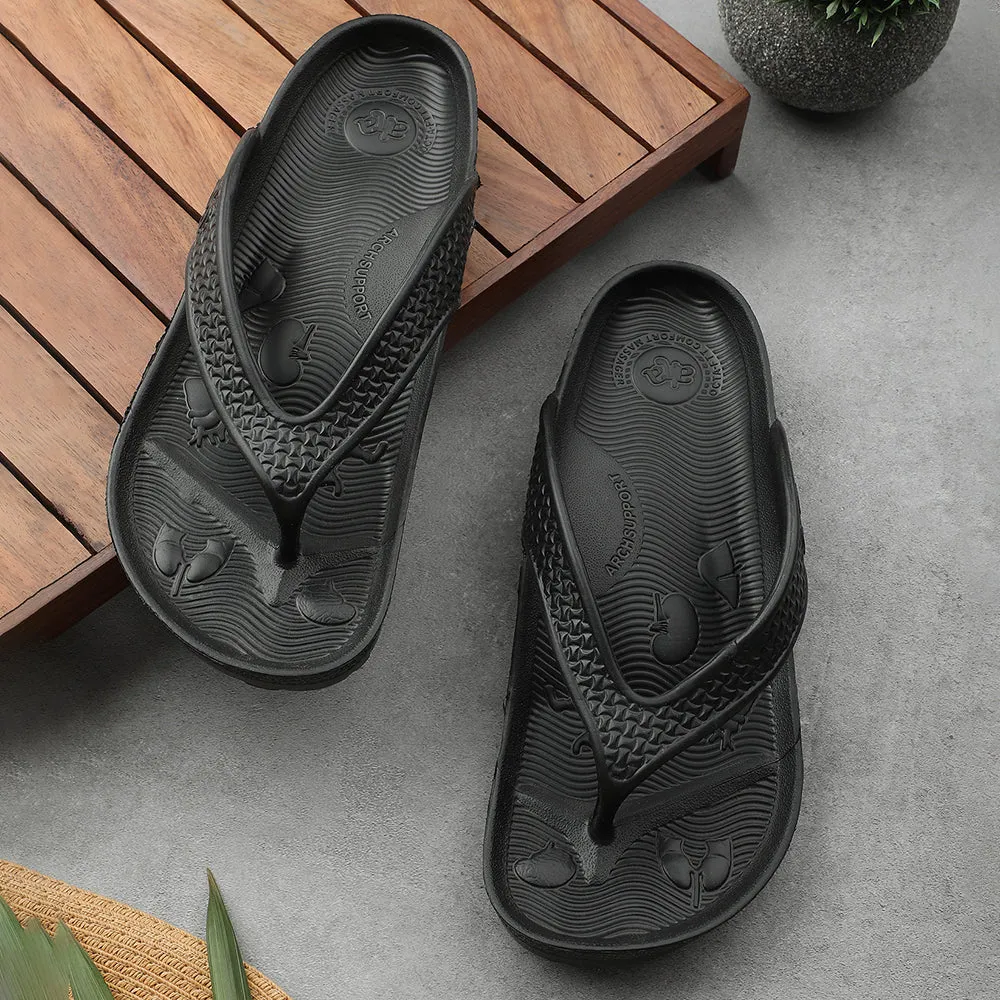 Perforated Airflow Panels coronation - themed running shoes A-HA Black Casual Slipper For Men HAPPI-ME By Liberty