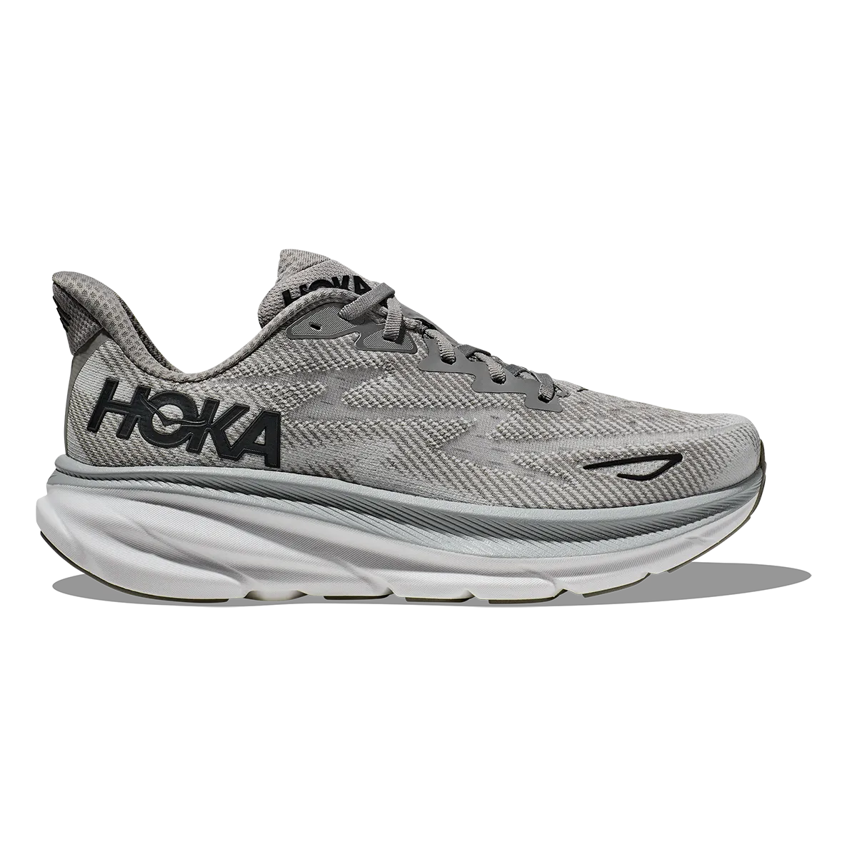 Hoka Clifton 9 - Harbor Mist - Black Impact Absorbing Heel