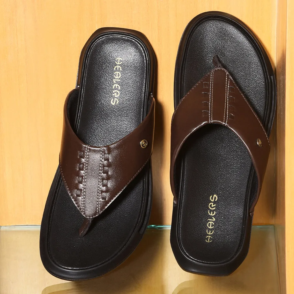 Healers By Liberty AVN-107 Casual Slippers For Men - Brown Tough Anatomical Contour