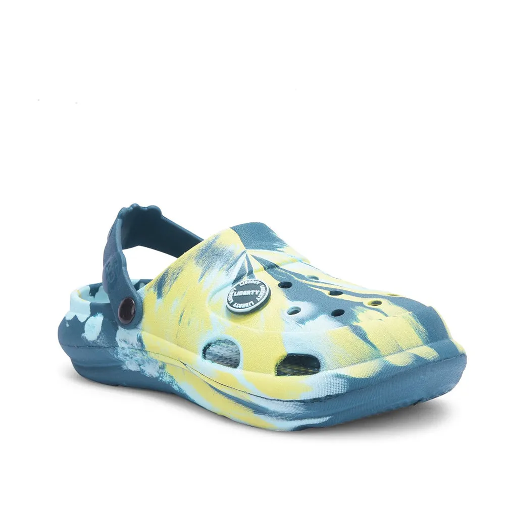 Slip   On Style Hip - support Lucy & Luke Teal Blue Slingback Clogs For Kids ALEX-02E By Liberty