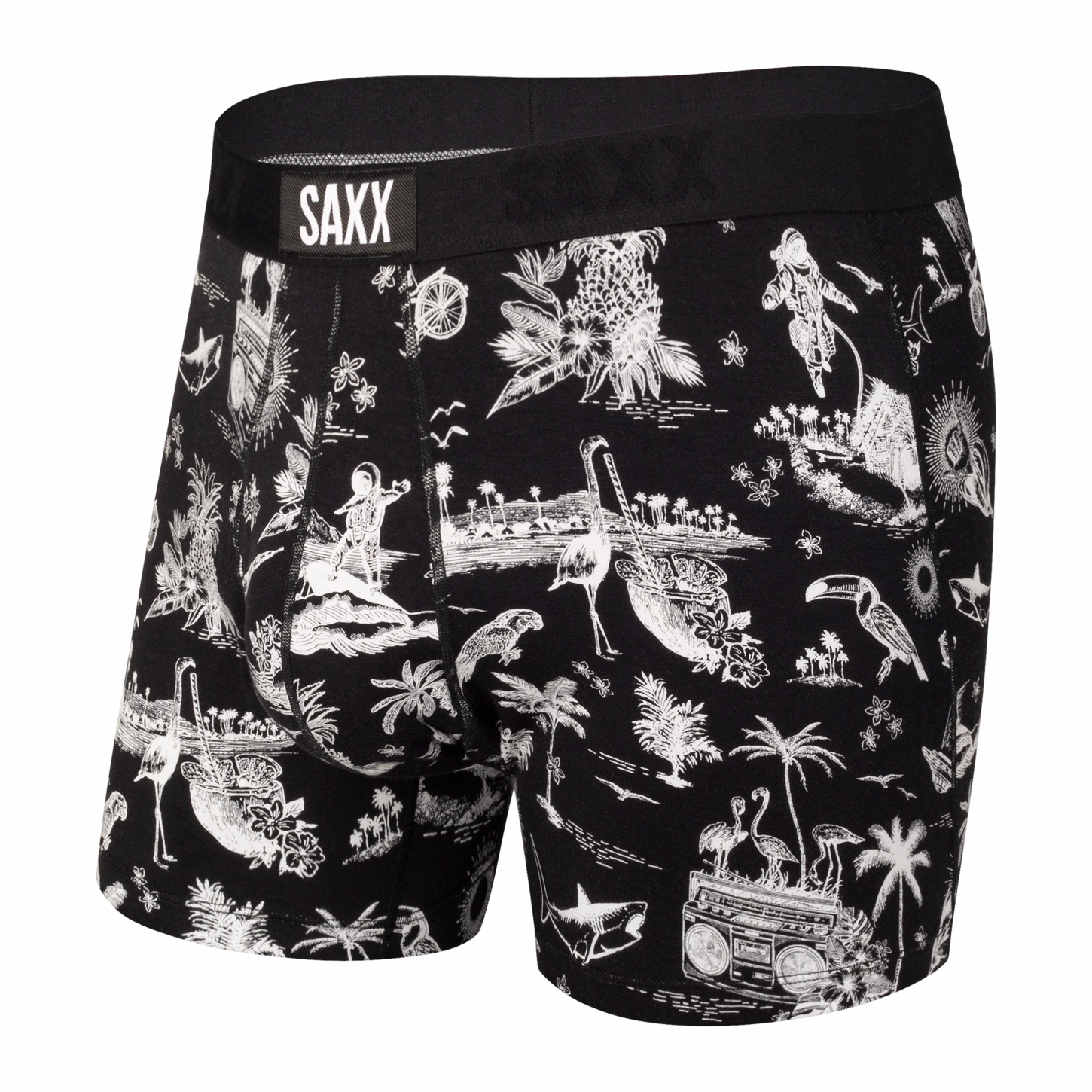 ShrinkageFree Fabric Saxx Ultra Super Soft Comfort Blend Boxer Brief 5" Men's