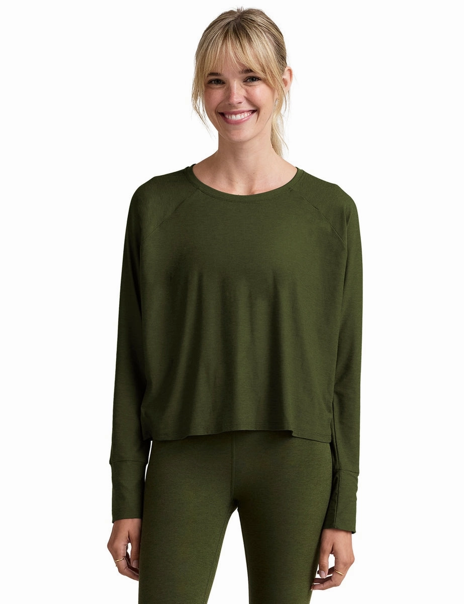 Featherweight Daydreamer Pullover - Army Green Heather Future Edge Sun Protection Fabric