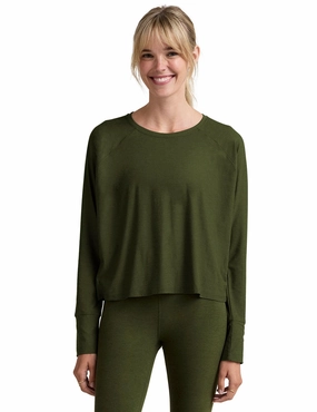 Featherweight Daydreamer Pullover - Army Green Heather Future Edge Sun Protection Fabric