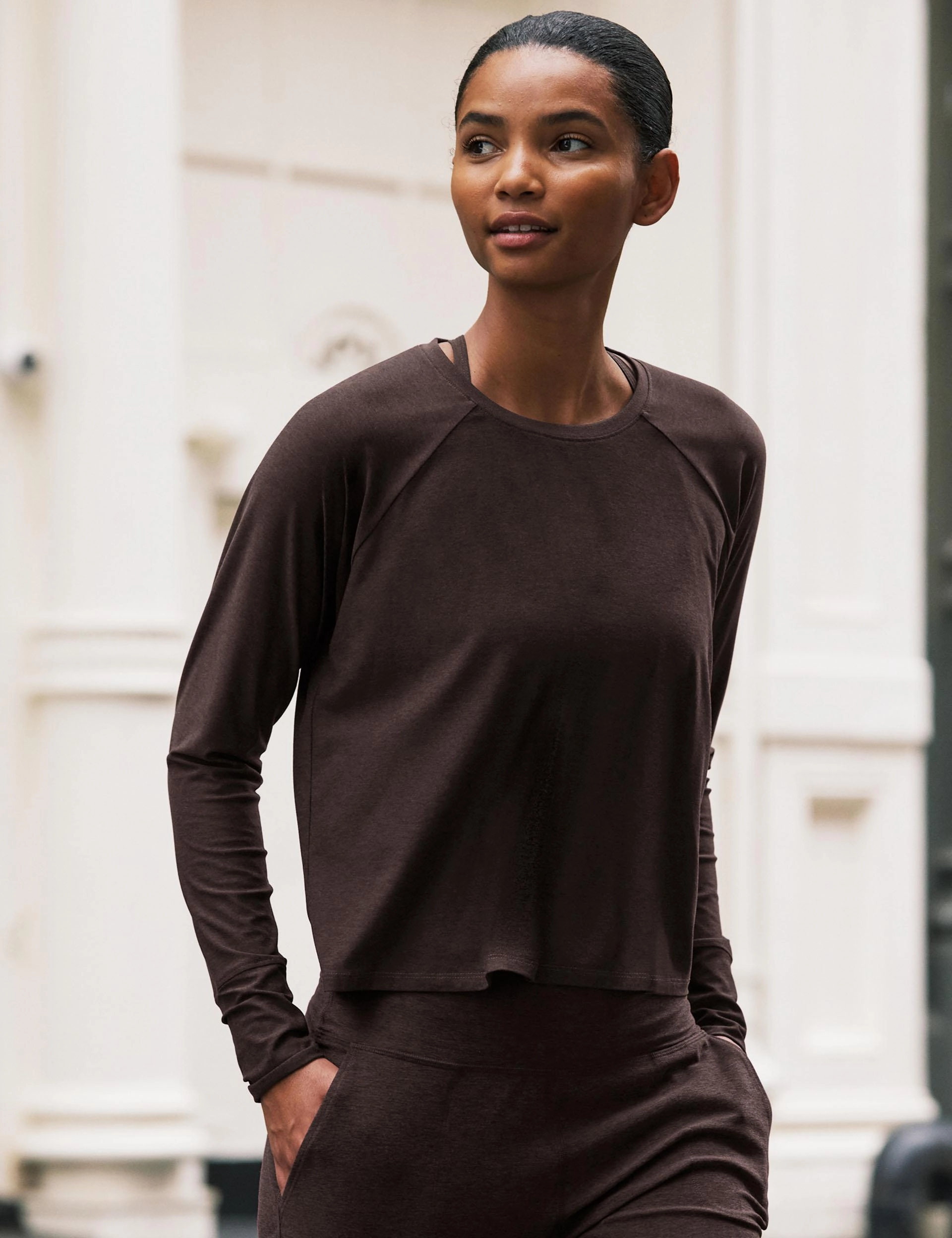 Featherweight Daydreamer Pullover - Dark Chocolate Heather EcoFriendlyMaterial