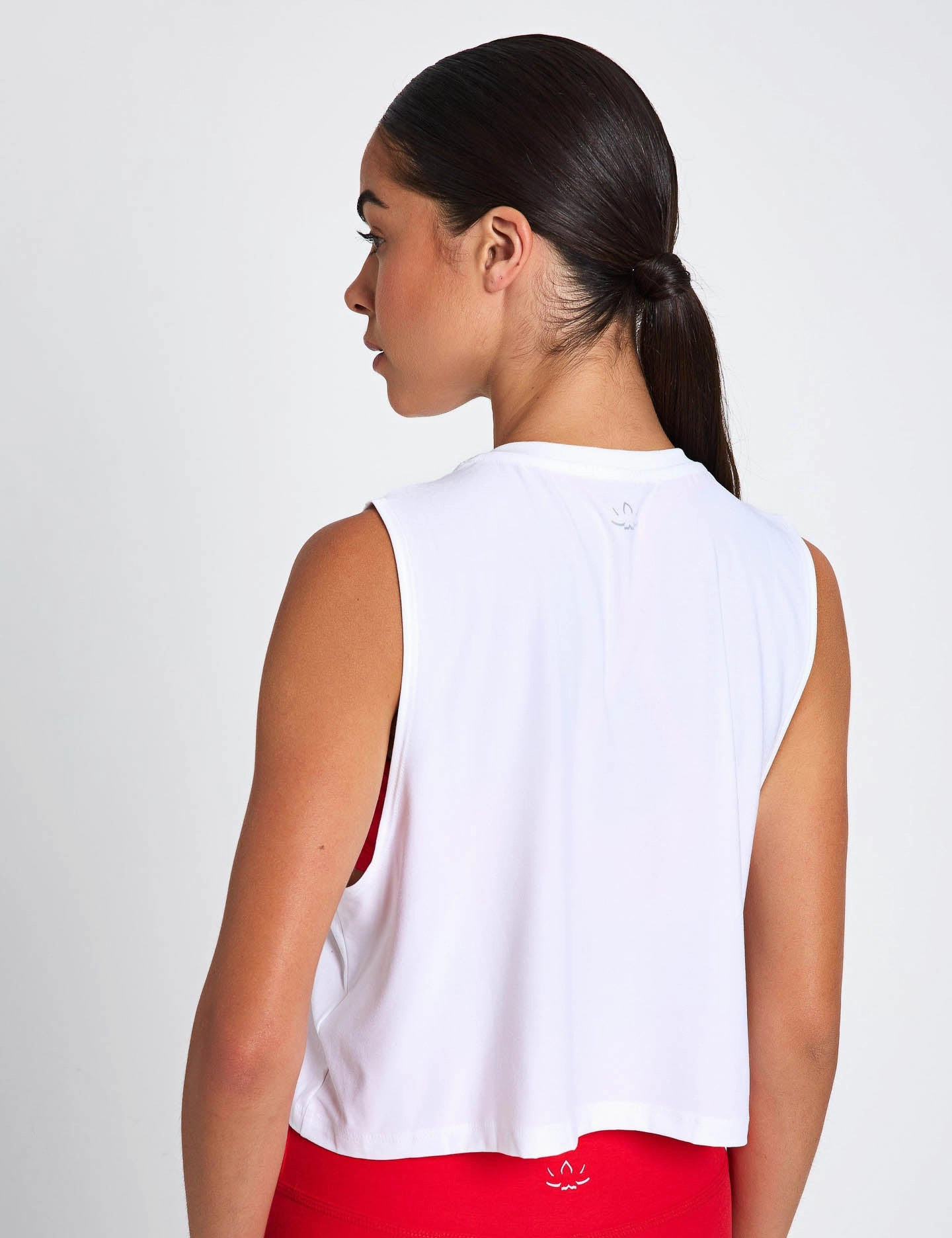 Featherweight Minimal Cropped Tank - Cloud White Urban Lightness Flexible Ribbing