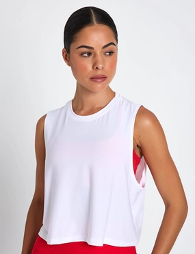 Featherweight Minimal Cropped Tank - Cloud White difficult to operate long - lasting