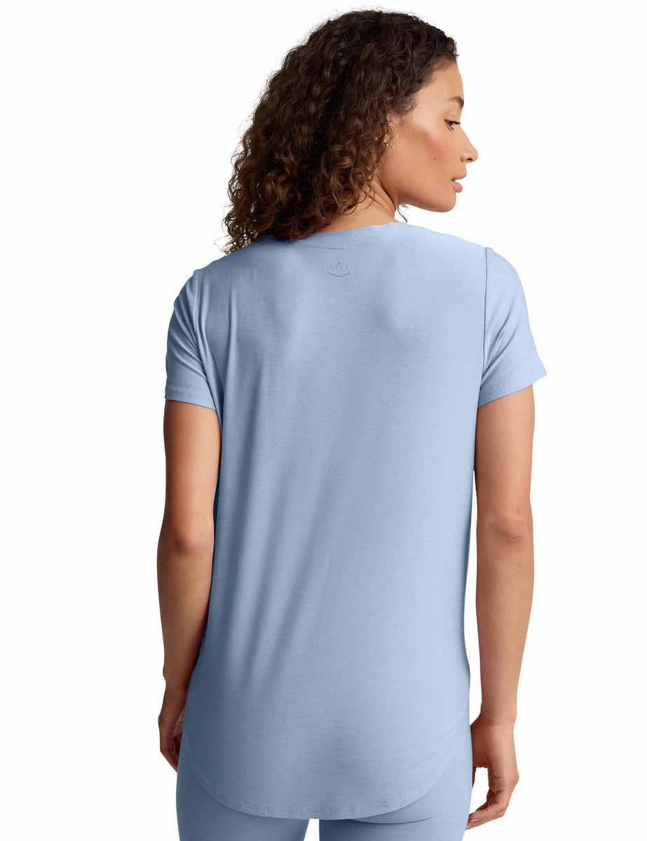 Wind Ease Evening Glow Featherweight On The Down Low Tee - Blue Zen Heather