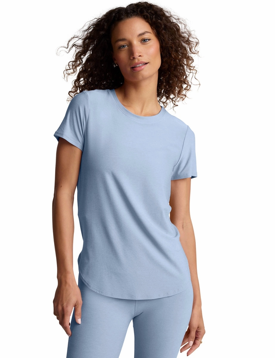 Featherweight On The Down Low Tee - Blue Zen Heather Relax Mode