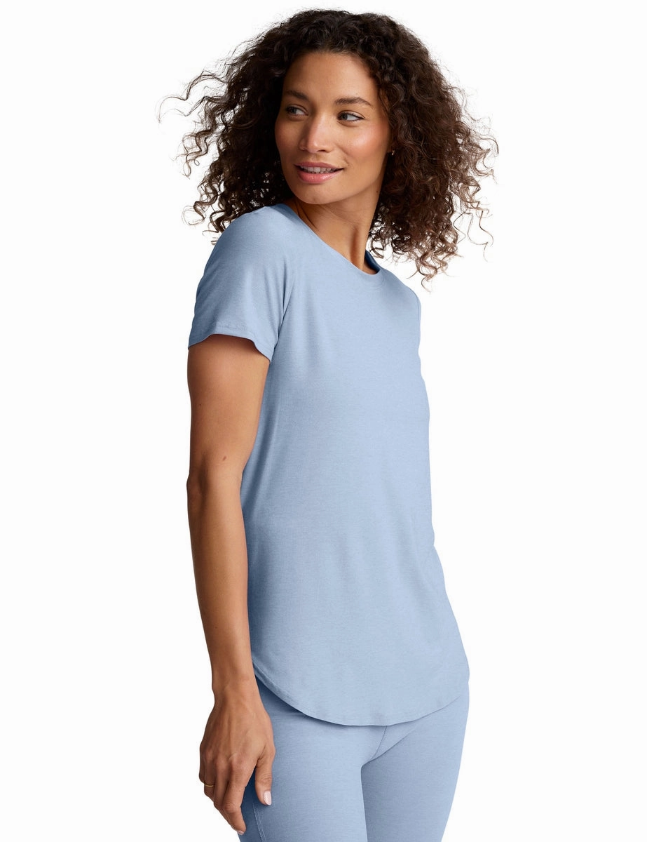 Foldable Hem Noble Core Featherweight On The Down Low Tee - Blue Zen Heather