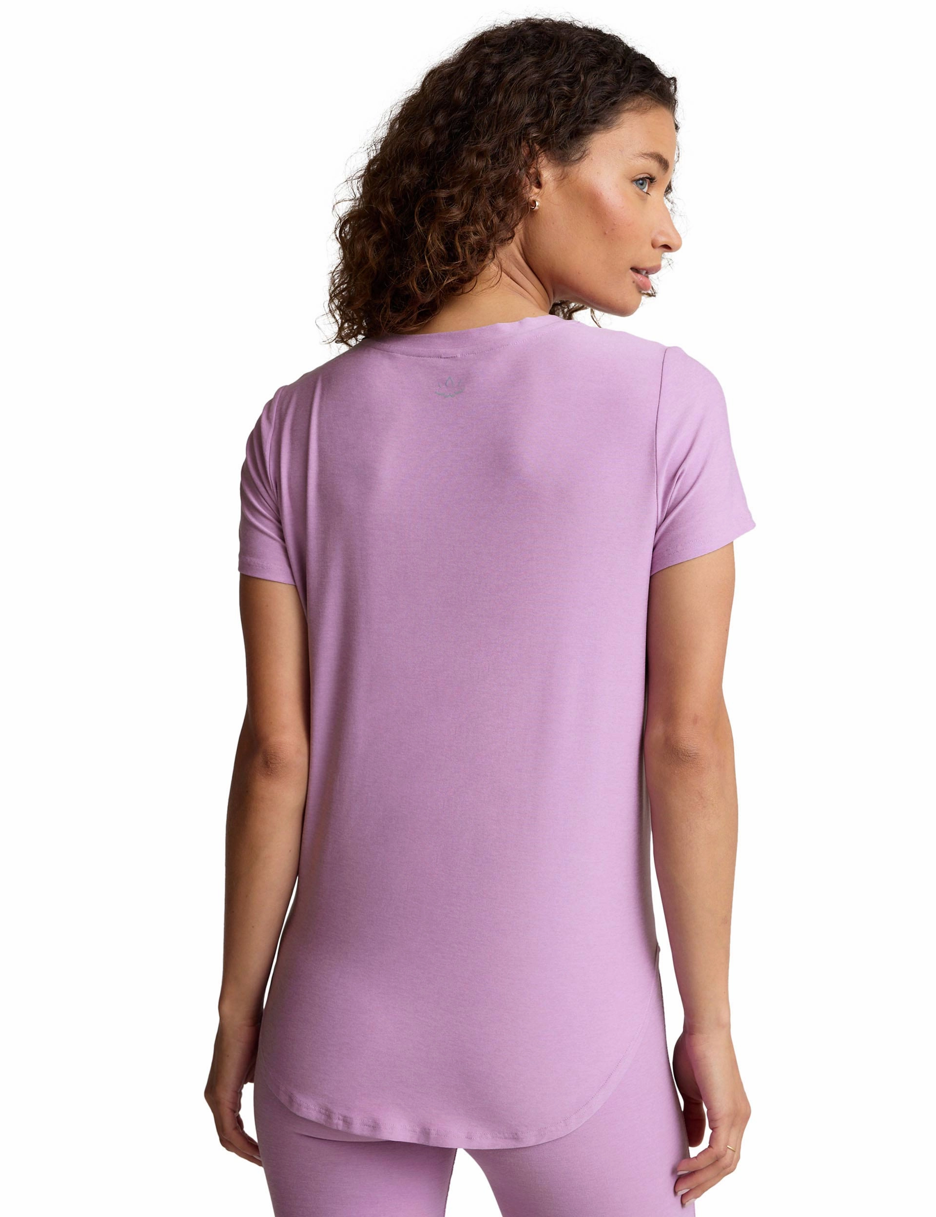 TaglessComfort Featherweight on the Down Low Tee - Lilac Petal Heather