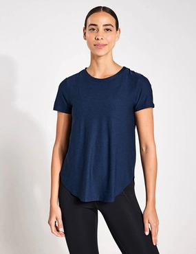 Featherweight On The Down Low Tee - Nocturnal Navy Rayon