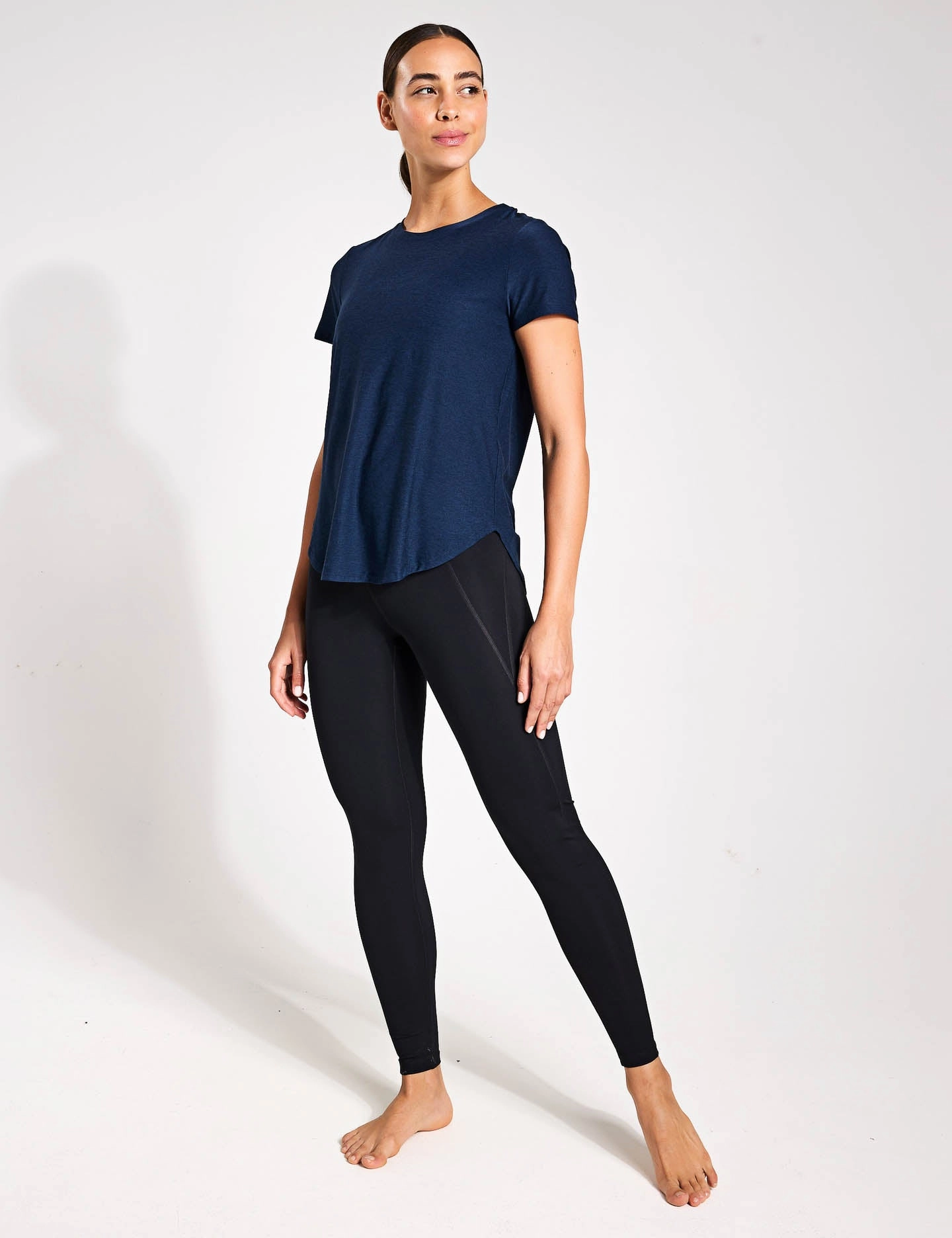 Featherweight On The Down Low Tee - Nocturnal Navy Quick Motion geometric