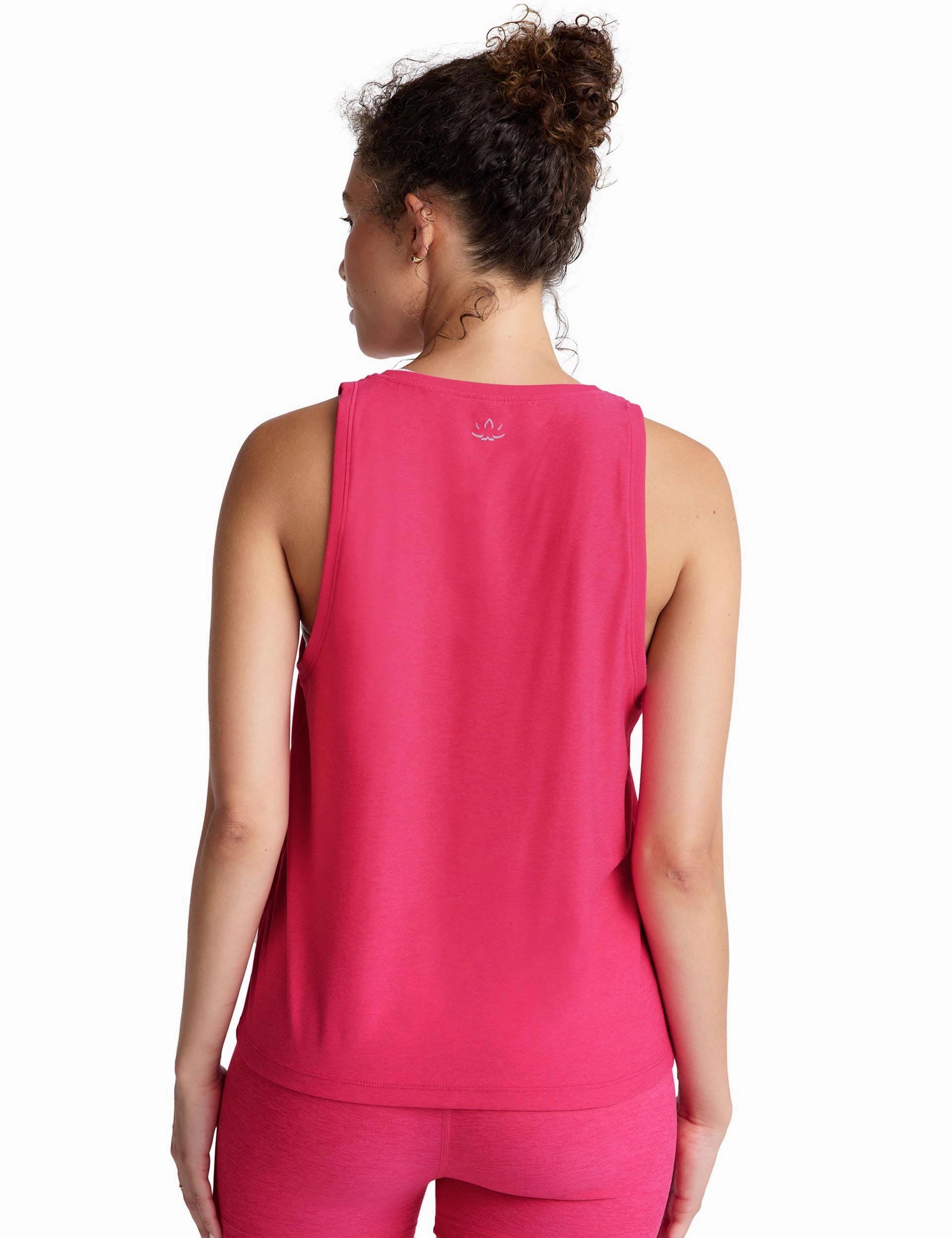 Featherweight Rebalance Tank - Vivid Pink Heather Bonded Seam Durability AntiBacterial Coating