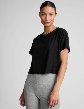 Featherweight Supreme Cropped Tee - Darkest Night LowProfileSeaming ink