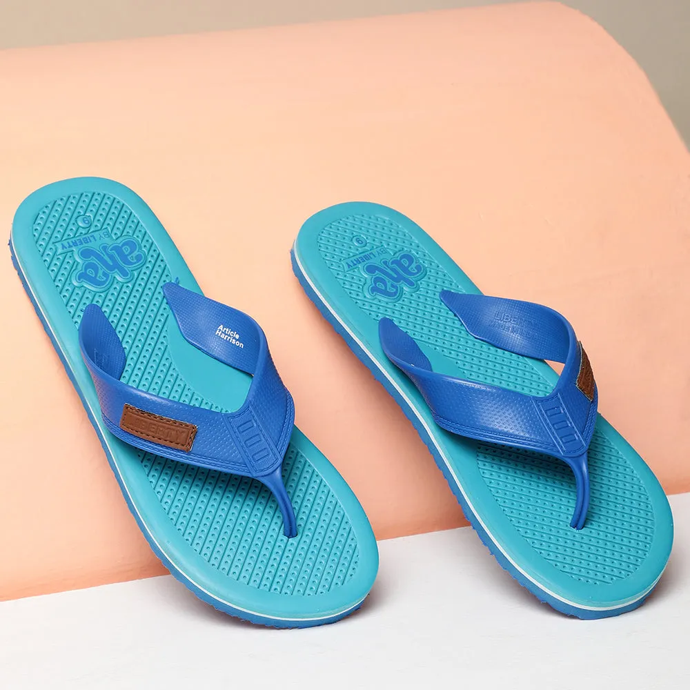 A-HA Casual Sky Blue Flip-Flops For Men HARRISON By Liberty 10K shoes orthotic - friendly - design shoes