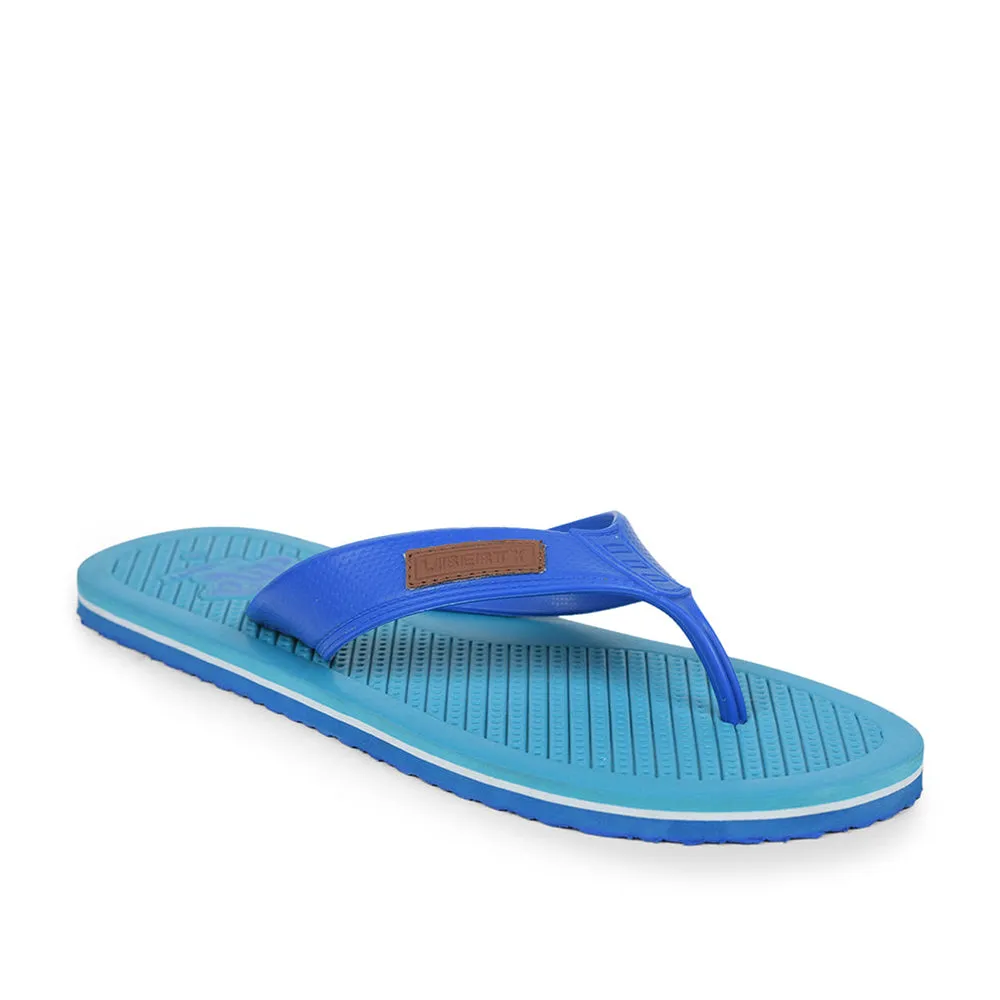 A-HA Casual Sky Blue Flip-Flops For Men HARRISON By Liberty mood enhancement Shock Cushion