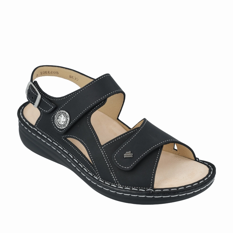 Wind Ease Finn Comfort Women's Barbuda - Black Sirio