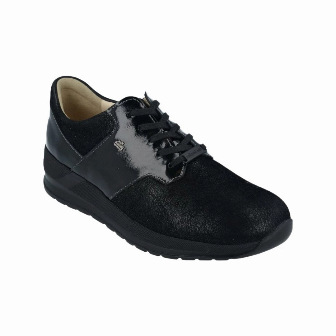 Focus Fit Finn Comfort Women's Caino - Black Stretch/Patent Leather