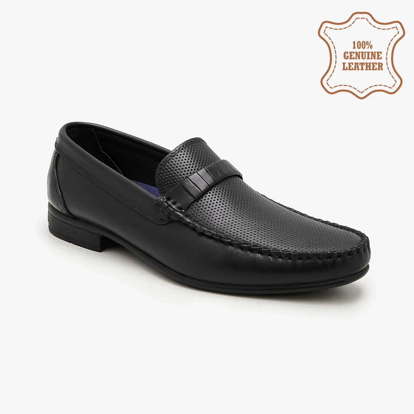 all - terrain - use shoes Men's Textured Leather Loafers