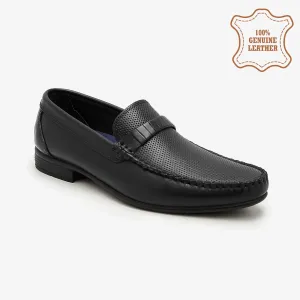 all - terrain - use shoes Men's Textured Leather Loafers