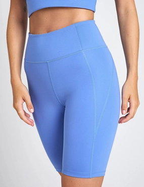 All Day Movement Fit Breezy Waist High Waisted Bike Short - Periwinkle