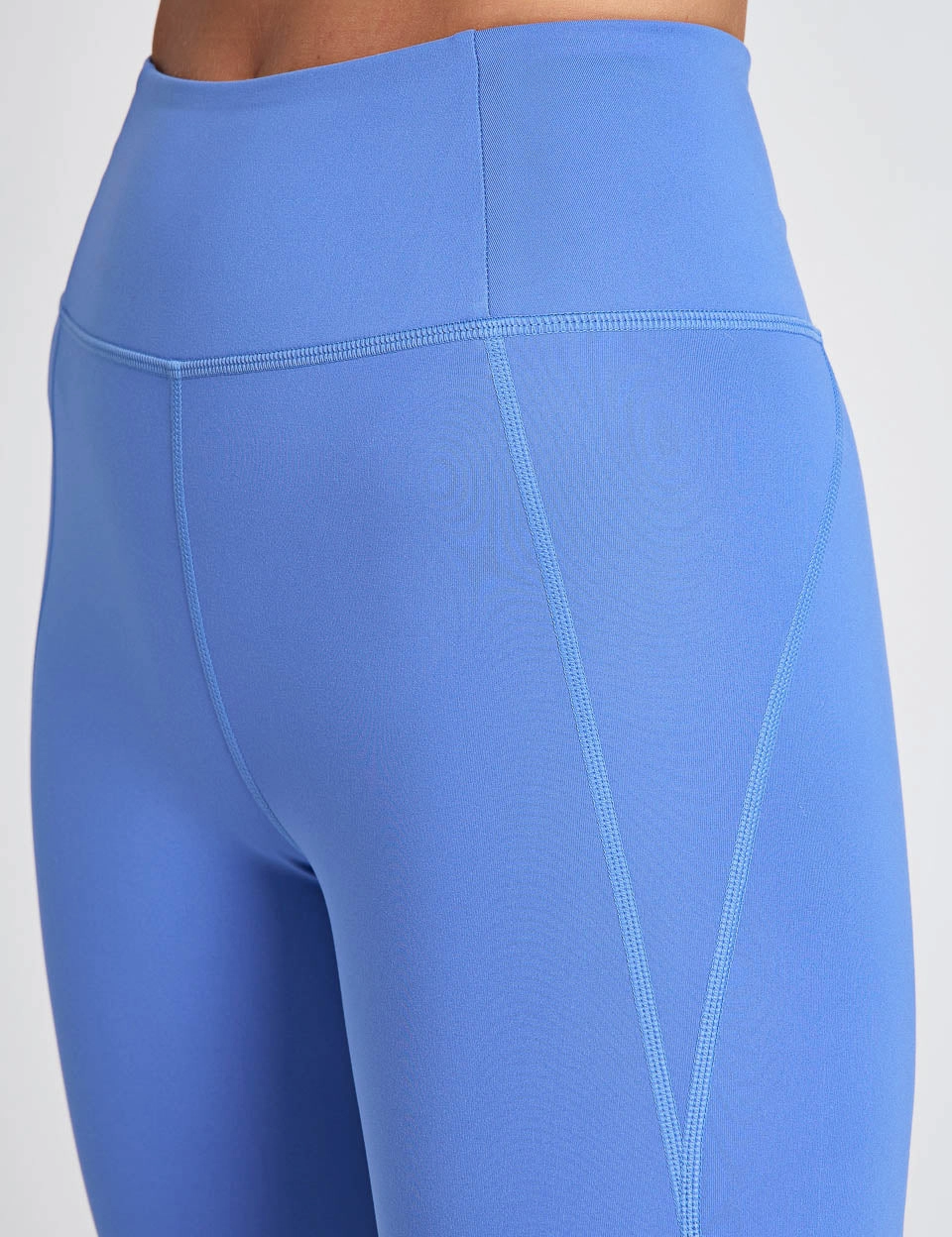 High Waisted Bike Short - Periwinkle Fun Colors Temperature Regulating Material