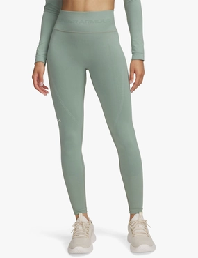 Train Seamless Leggings - Silica Green/White Stretch Panels wrinkle free