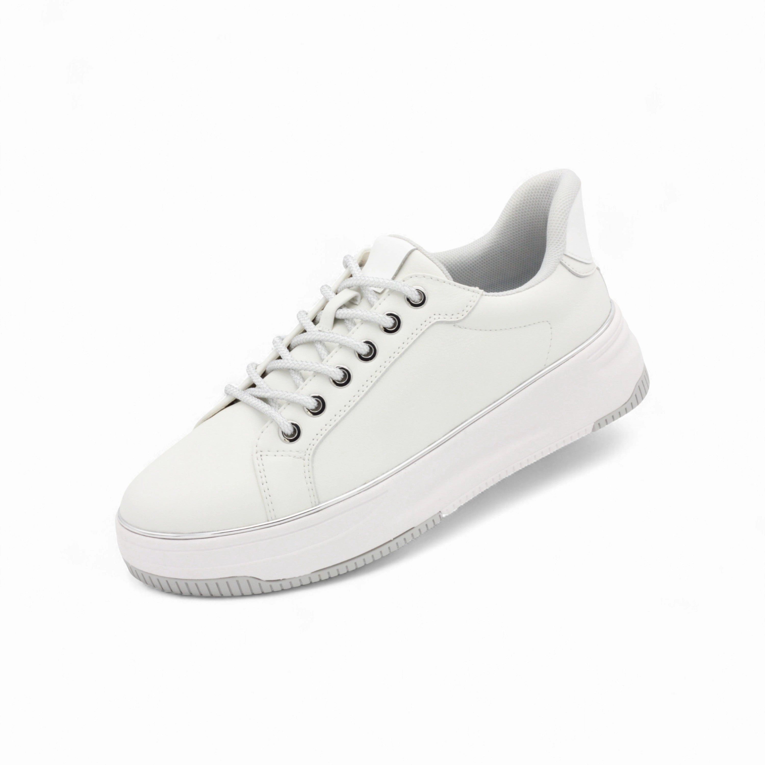 FITJOY  Hands-free Court Sneakers | Soft Cow Leather #FJ136 gym - ready shoe readiness moisture - wicking - technology shoes