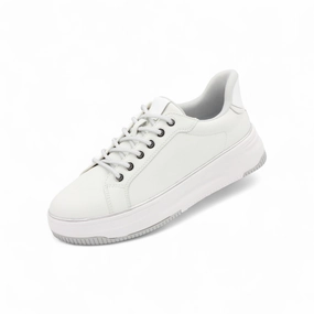 FITJOY  Hands-free Court Sneakers | Soft Cow Leather #FJ136 Single color