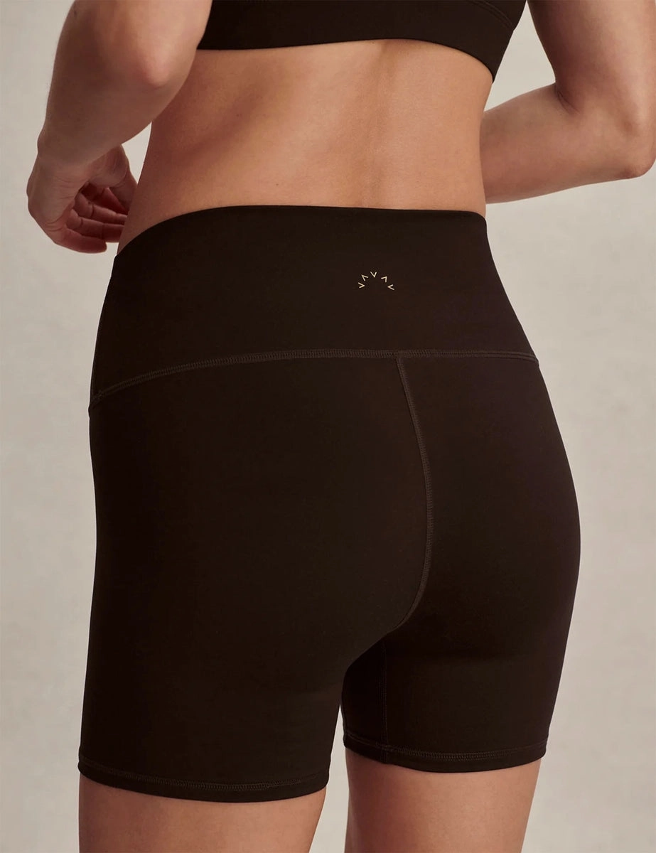 Lightweight Fabric FreeSoft High Waisted Short 5" - Coffee Bean