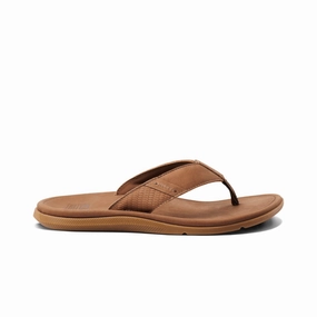 Reef Men's Leather Santa Ana - Brown Trend Glow FlexibleJointConstruction