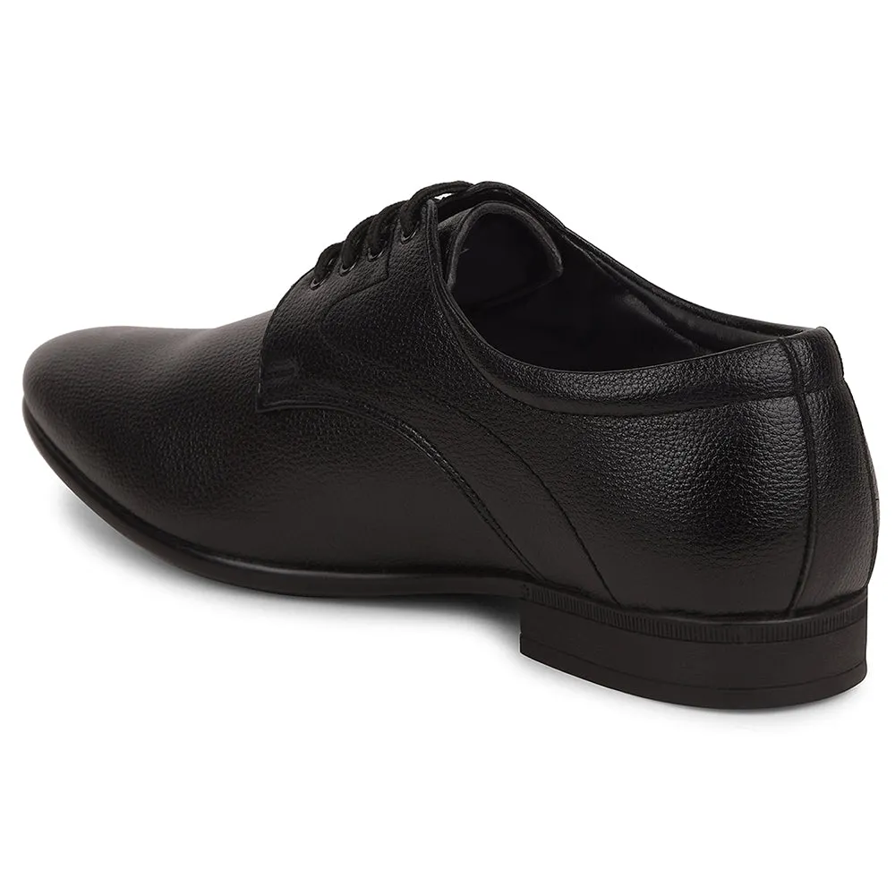 Fortune Black Formal Lacing Derby Shoes For Men UVL-131 By Liberty Flexible Material