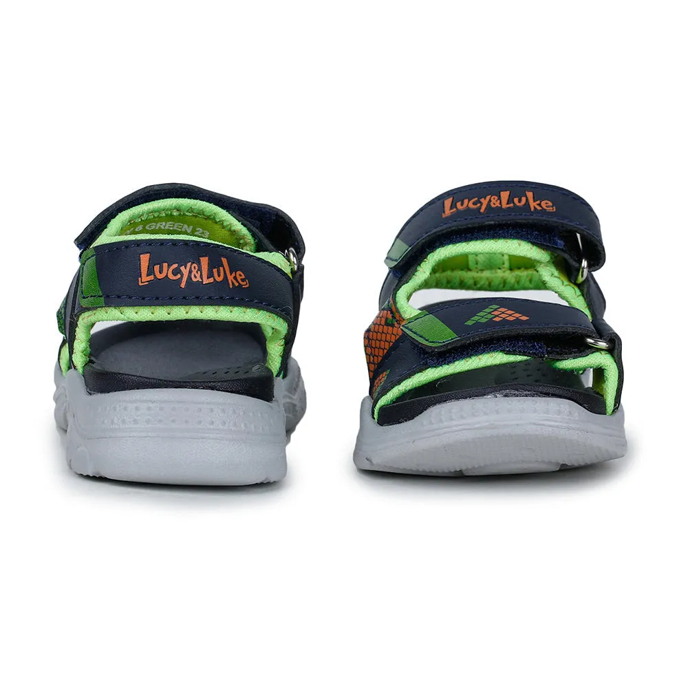 Lucy & Luke (Green) Casual Sandal For Kids RICKY-6 By Liberty running footgear