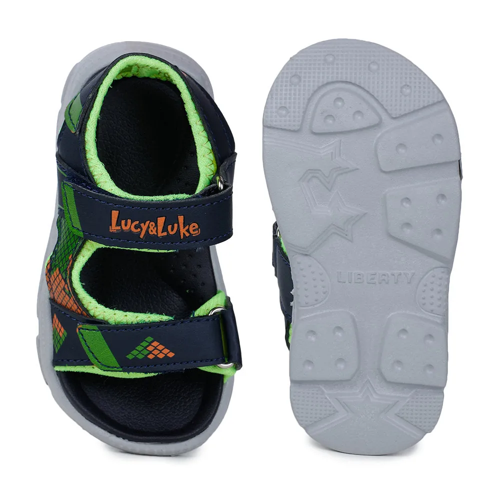 metatarsal - support running shoes Lucy & Luke (Green) Casual Sandal For Kids RICKY-6 By Liberty