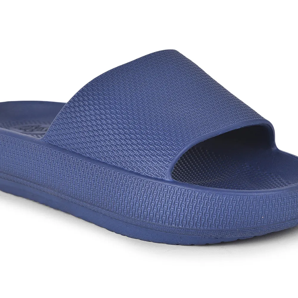 A-HA By Liberty COMFYWALK1 Navy Blue Slides For Women running in a triathlon