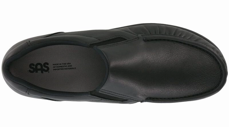 SAS Men's Navigator Non Slip Loafer - Matte Black SweatAbsorbingTexture Gentle Glow