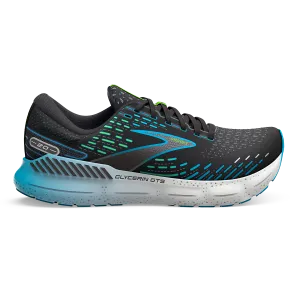 hill training running gear Brooks Glycerin GTS 20 - Black - Hawaiian Ocean - Green