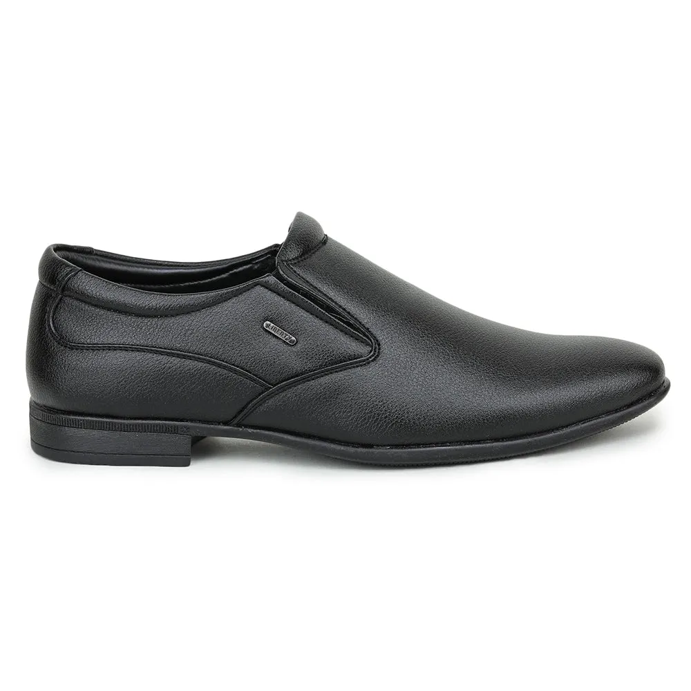 Urban Fortune Black Formal Slip on Shoes For Men UVL-31 By Liberty