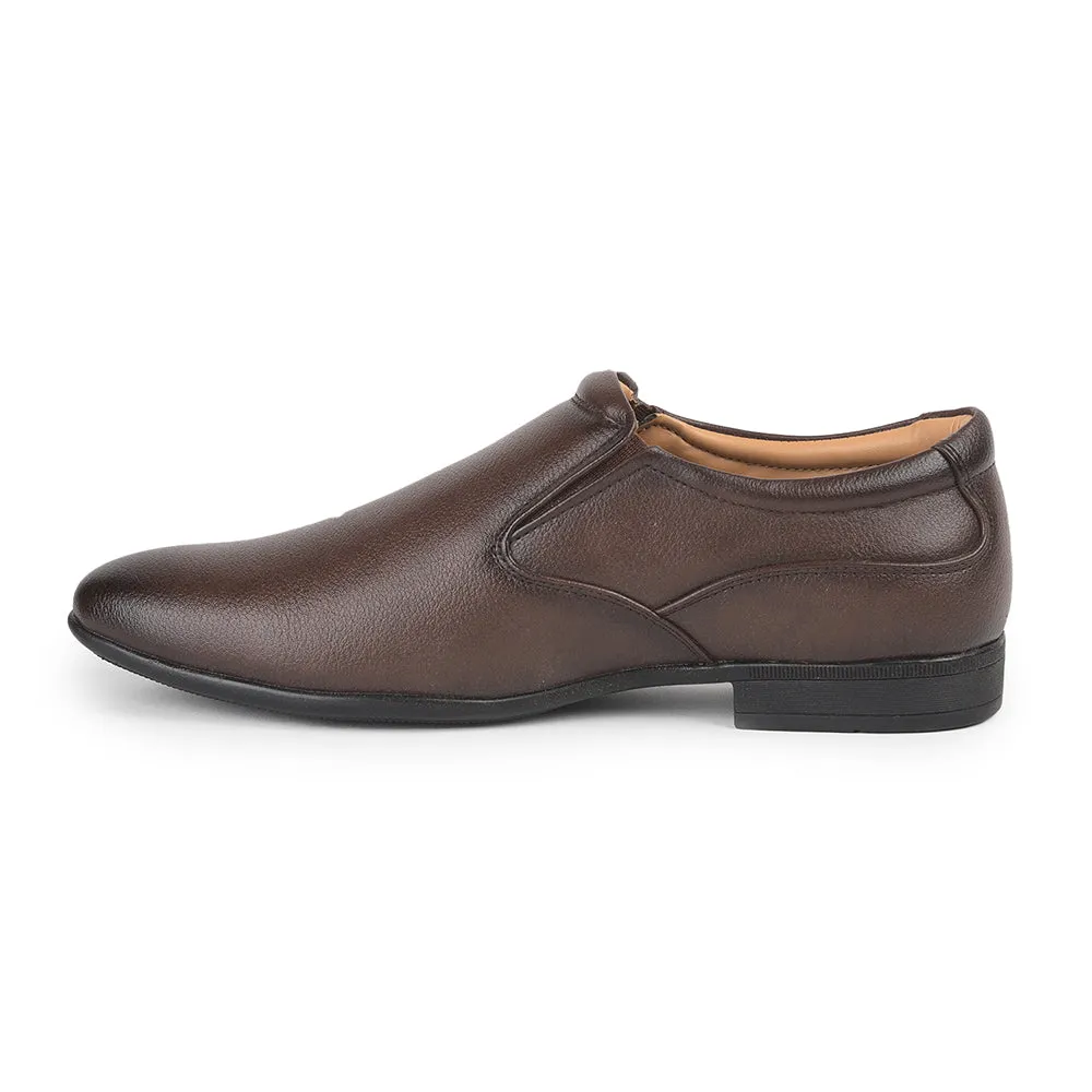 Fortune Brown Formal Slip on Shoes For Men UVL-31 By Liberty anti - slip Versatile Performance.