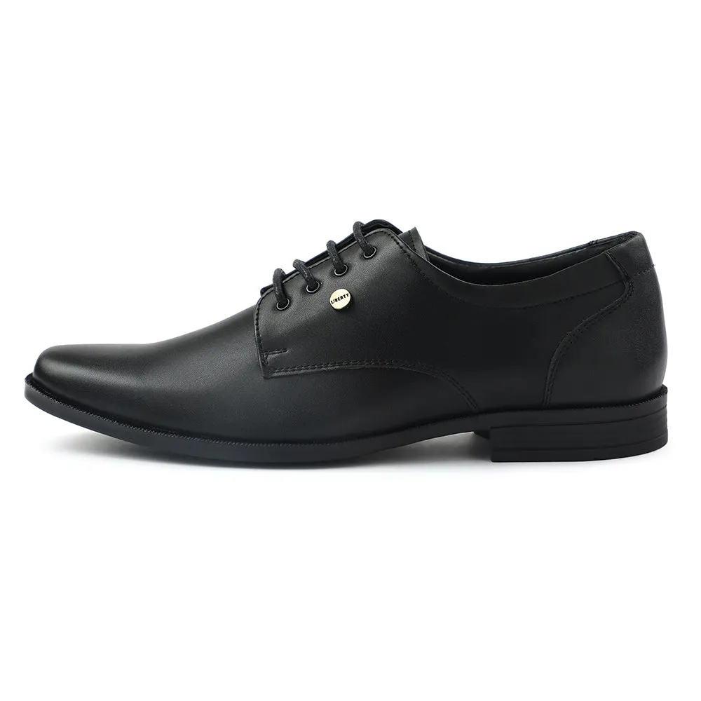 Smooth Soles Fortune Black Formal Lacing Derby Shoes For Men BENSTOCK1E By Liberty