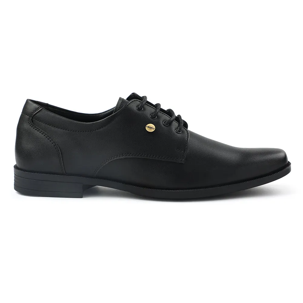 Fortune Black Formal Lacing Derby Shoes For Men BENSTOCK1E By Liberty foam insole shoes
