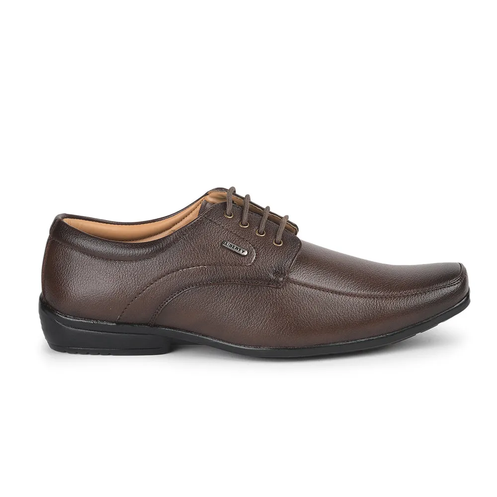 tear - resistant - fabric shoes Fortune (Brown) Formal Lace Up Shoes For Men UVL-35 By Liberty