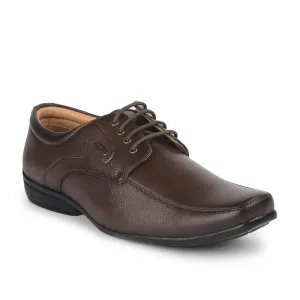 Fortune (Brown) Formal Lace Up Shoes For Men UVL-35 By Liberty Non Marking Rubber